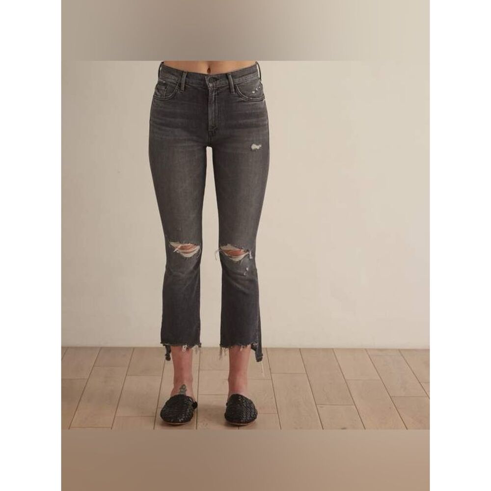 Mother Jeans The Insider Crop Step Chew - Pedal to the Metal Destoryed